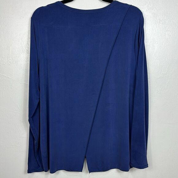 Athleta Ciao Bella Long Sleeve Split Back Top In Blue Size XL - Picture 5 of 11